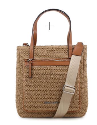 Pierre Cardin Ladies Handbags Isla Straw Tote Tan