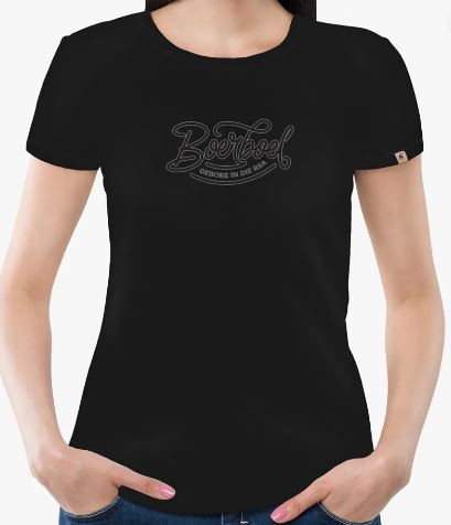 Boerboel Ladies T-Shirt Flock Print Black "Boerboel"
