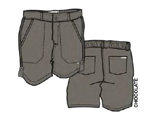 Kakiebos Ladies Half Elasticated Walkshort