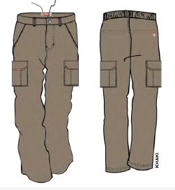 Kakiebos Mens Half Elsticated Waitband Pants