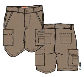 Kakiebos Mens 21cm Inleg Fixed Waistband Walkshort