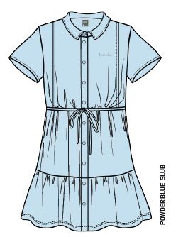 Kakiebos Ladies Cotton Slub Dress