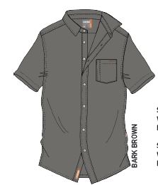 Kakiebos Mens Classic Fit S/S Woven Shirt