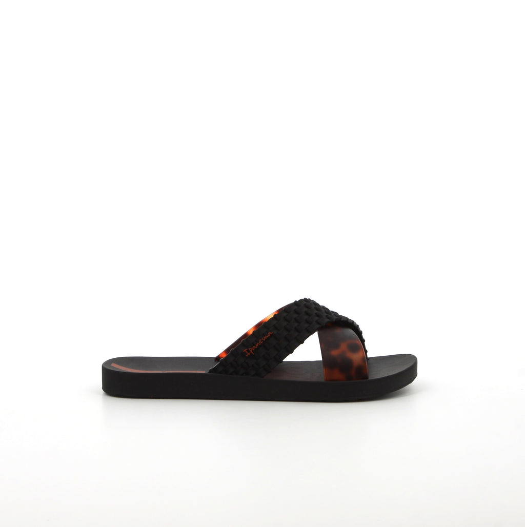 Ipanema Ladies Sense Slide Black Gold Sandal