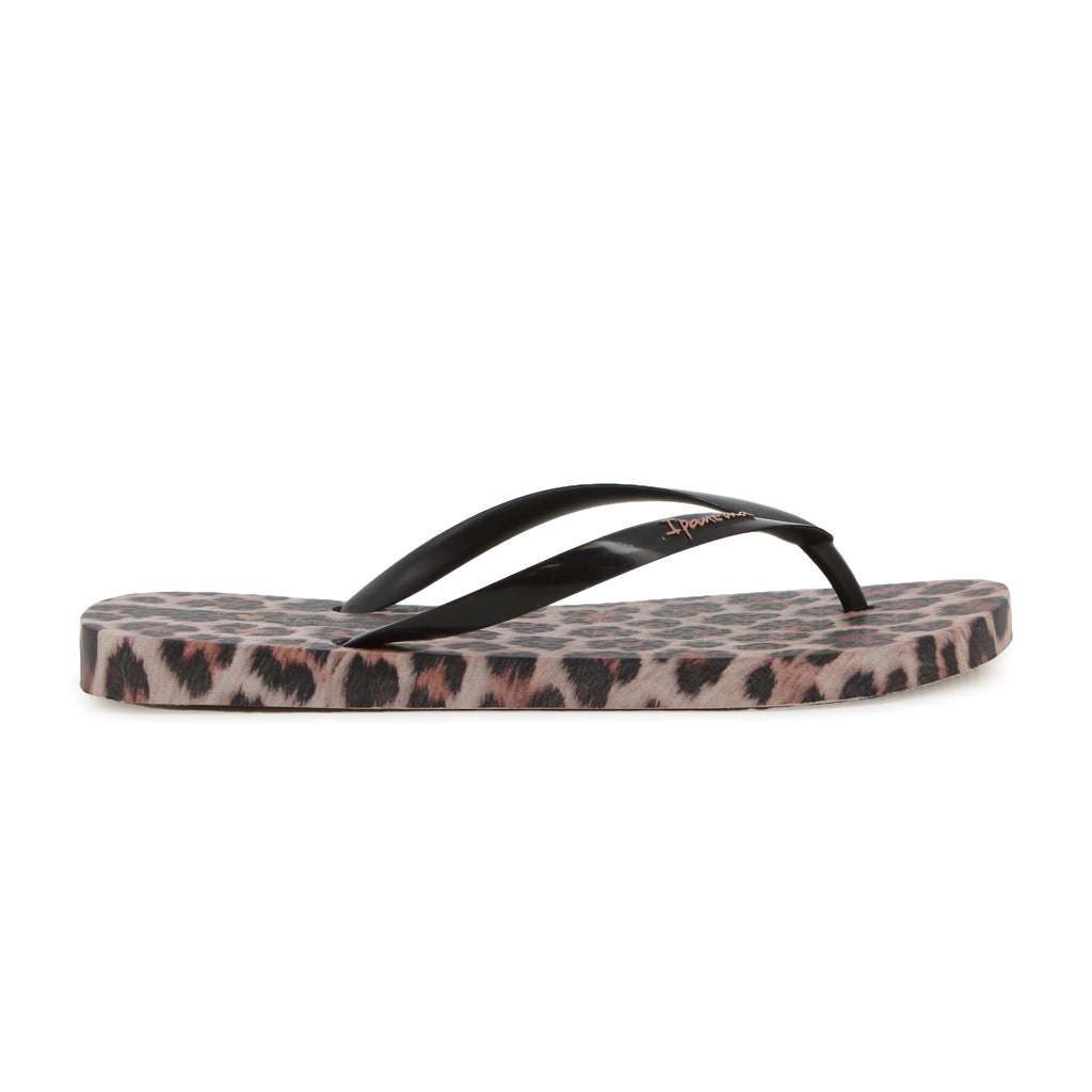 Ipaname Ladies Trendy Print Pink Black Leopard Flip Flops