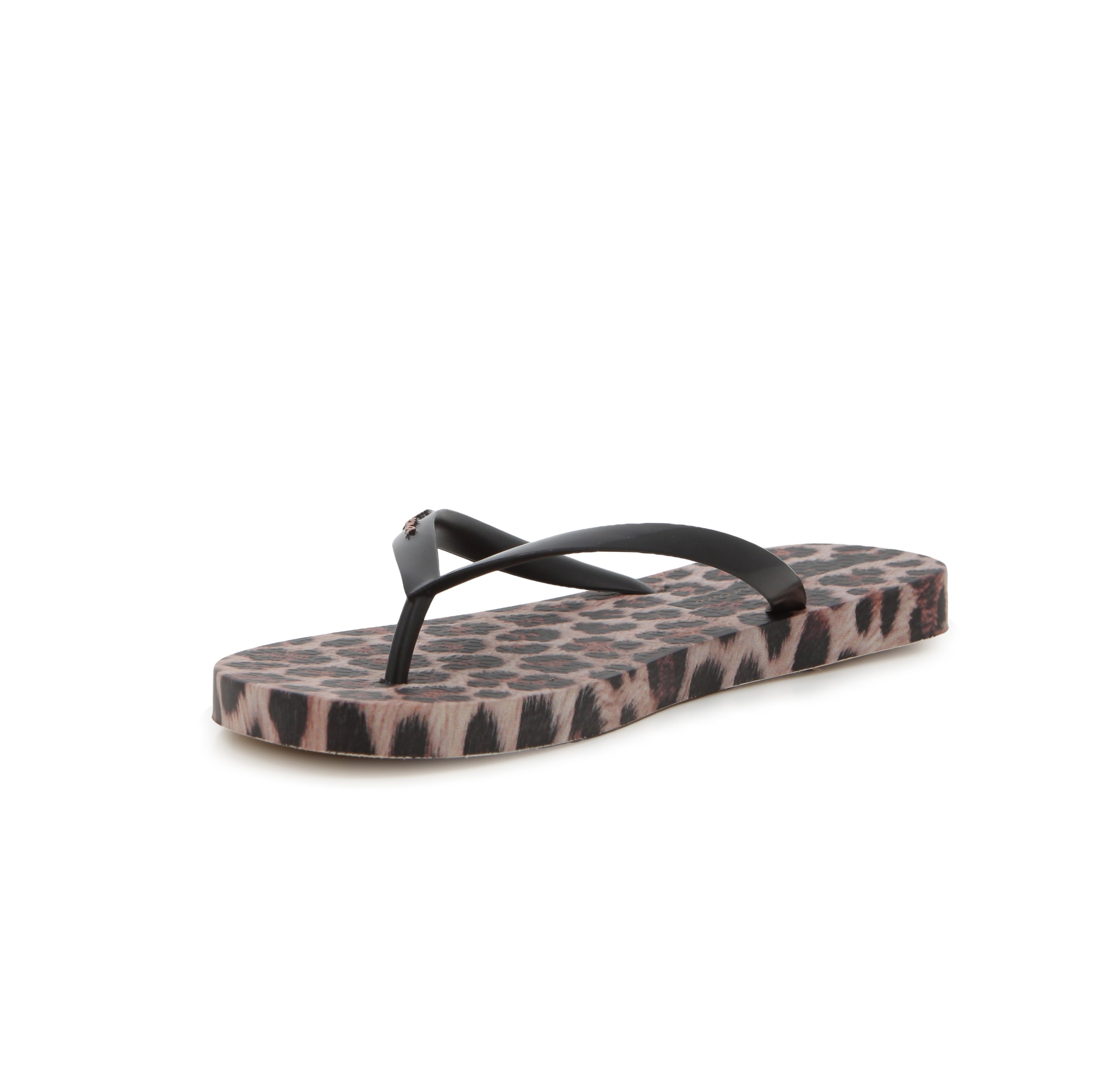 Ipaname Ladies Trendy Print Pink Black Leopard Flip Flops