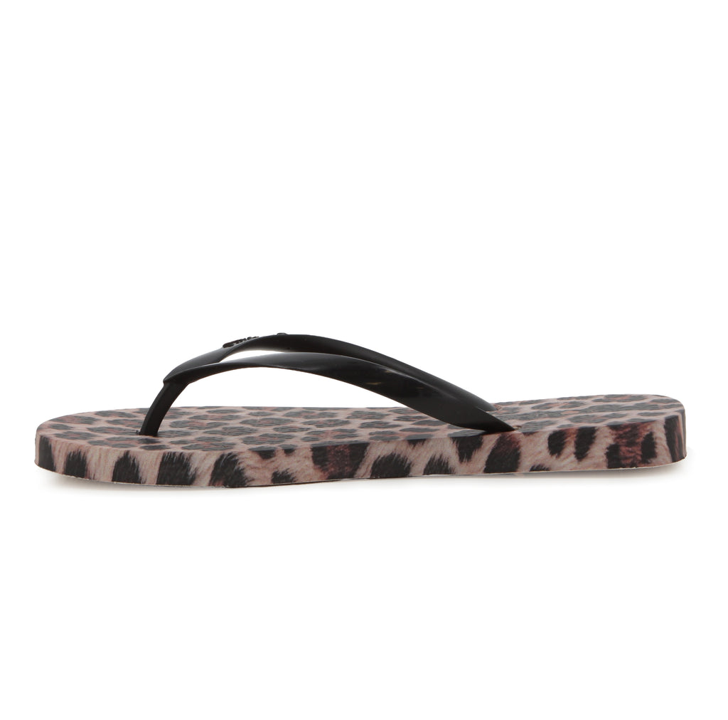 Ipaname Ladies Trendy Print Pink Black Leopard Flip Flops