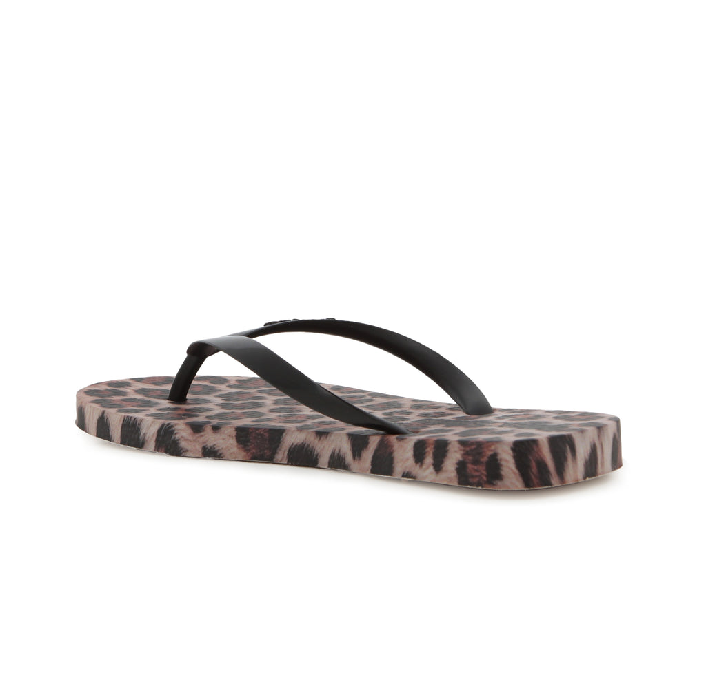 Ipaname Ladies Trendy Print Pink Black Leopard Flip Flops