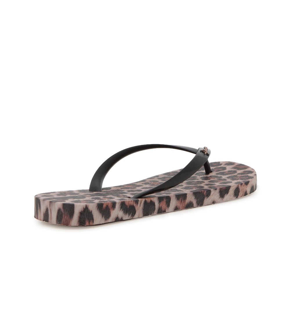 Ipaname Ladies Trendy Print Pink Black Leopard Flip Flops