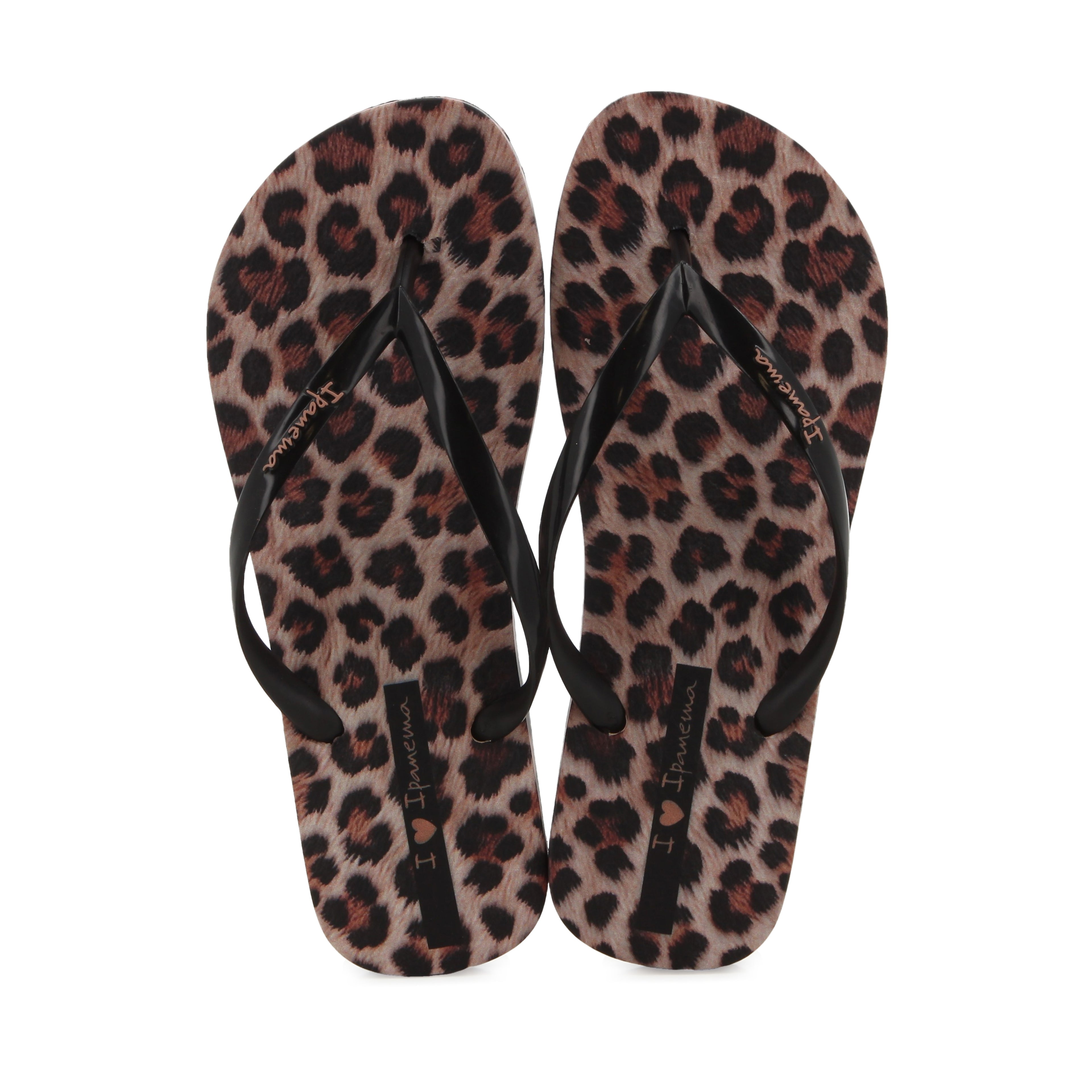 Ipaname Ladies Trendy Print Pink Black Leopard Flip Flops