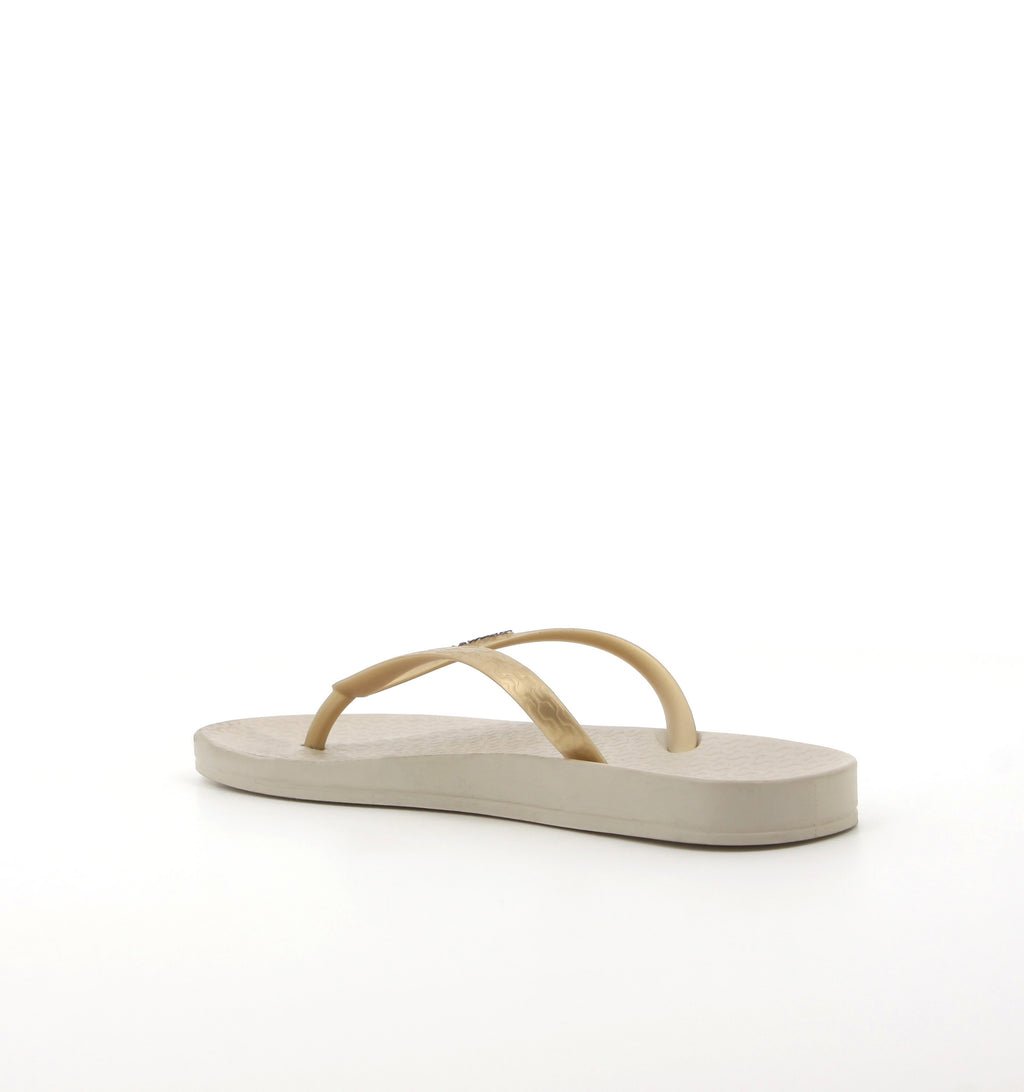 Ipanema Anatomica Tan Fem Beidge Gold Sandal