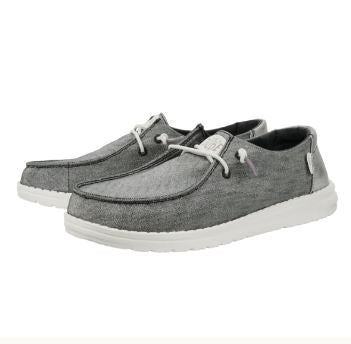 Hey Dude Wendy Metallic Sparkle Charcoal Ladies Sneaker