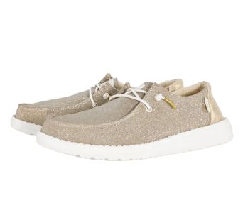 Hey Dude Wendy Sparkle Gold Ladies Sneakers