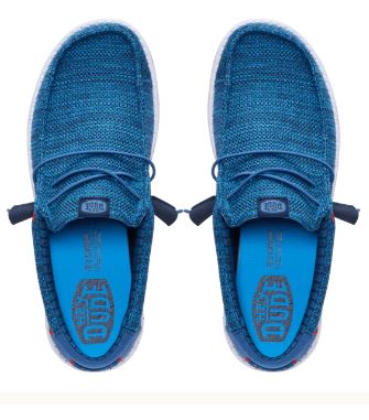Hey Dude Wally Stretch Sox Ensign Blue/Multi Men Sneaker