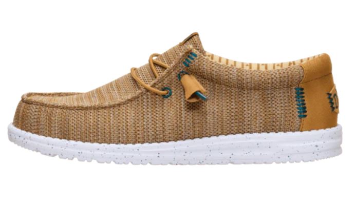 Hey Dude Wally Stretch Sox Bone Brown/Multi Mens Sneaker