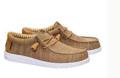 Hey Dude Wally Stretch Sox Bone Brown/Multi Mens Sneaker