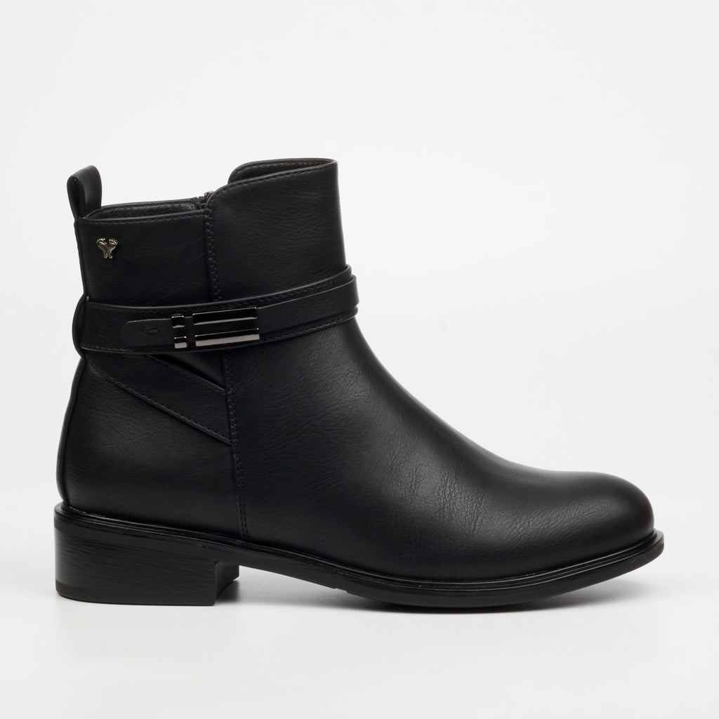 Butterfly Ladies Huda 23 Faux Leather Ankle Boot