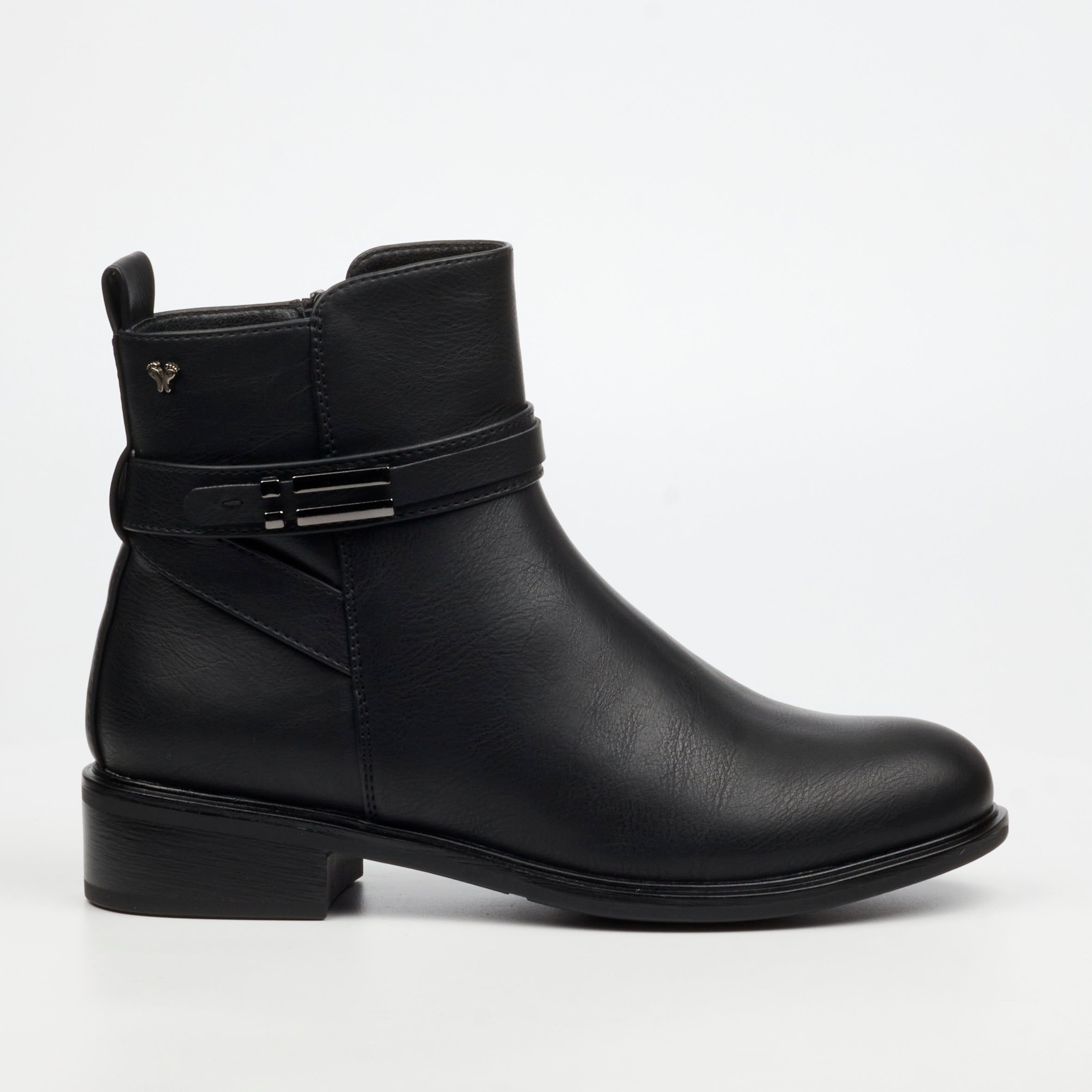 Butterfly Ladies Huda 23 Faux Leather Ankle Boot