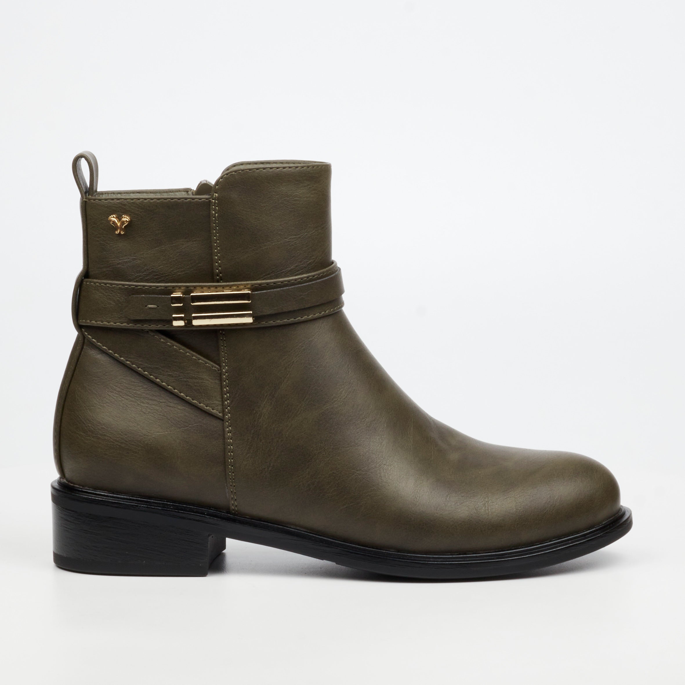 Butterfly Ladies Huda 23 Faux Leather Ankle Boot