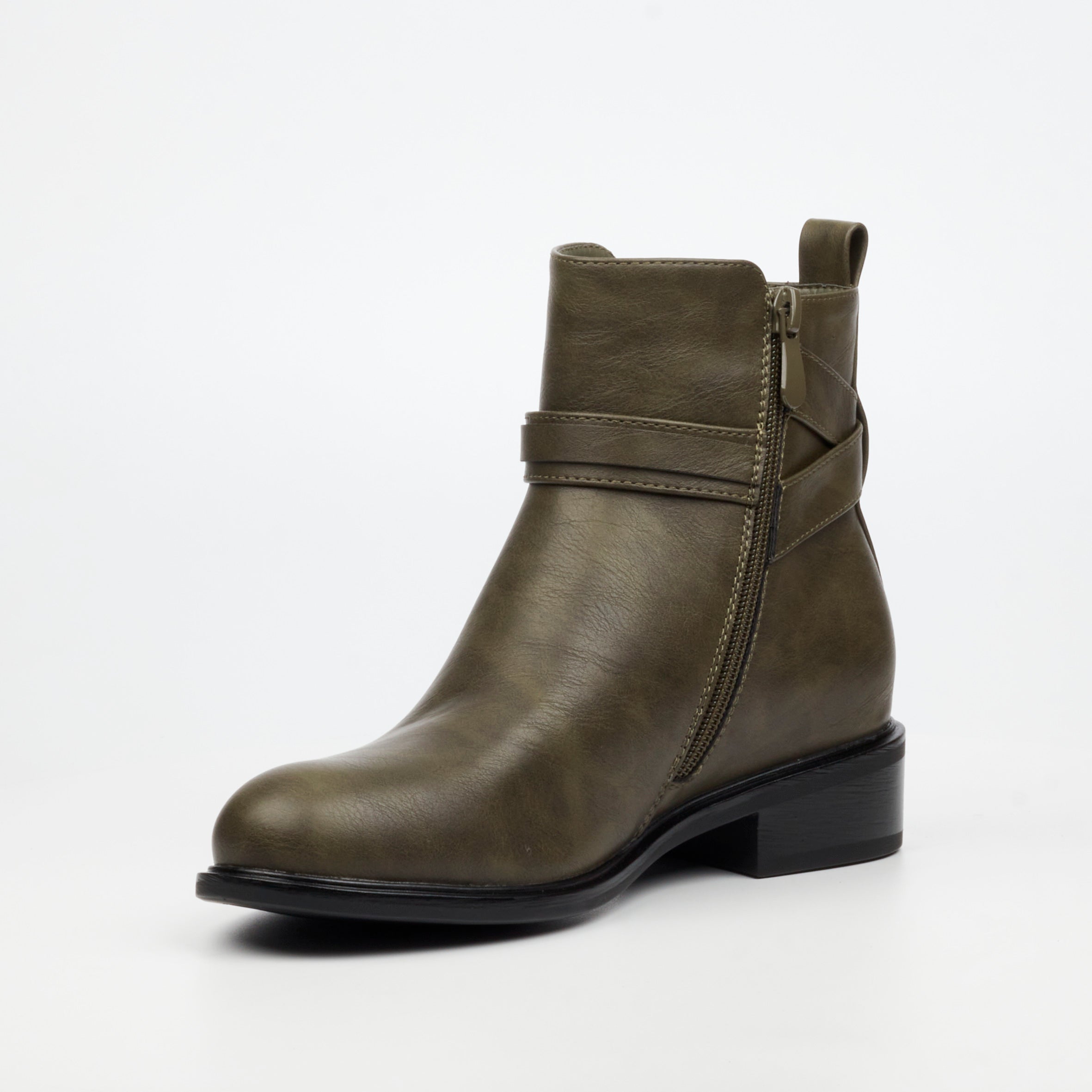Butterfly Ladies Huda 23 Faux Leather Ankle Boot