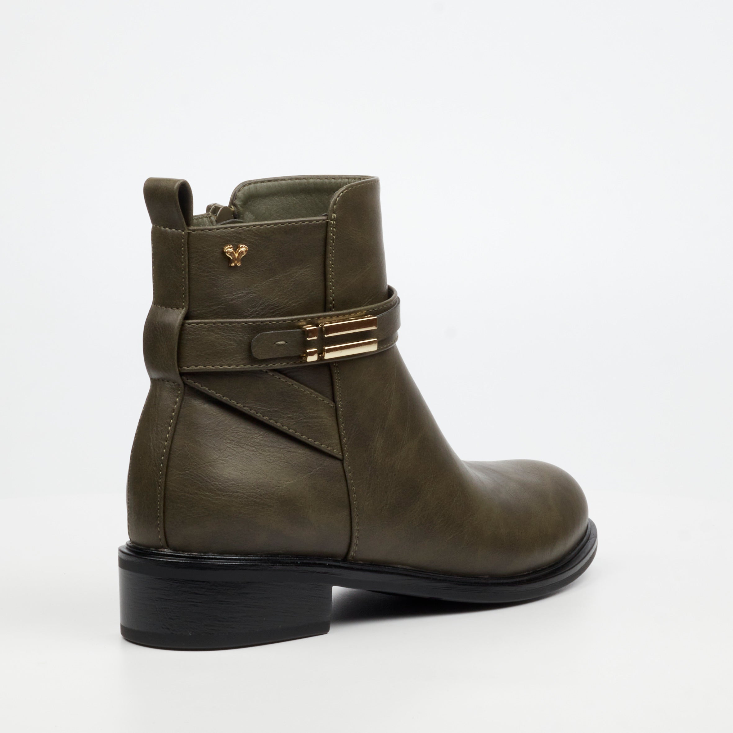 Butterfly Ladies Huda 23 Faux Leather Ankle Boot