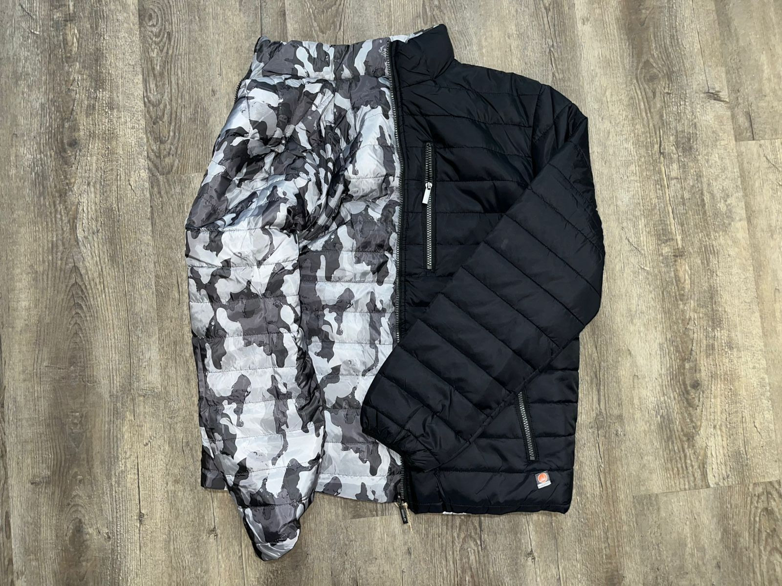 Kakiebos Mens Reversible Puffer Jacket