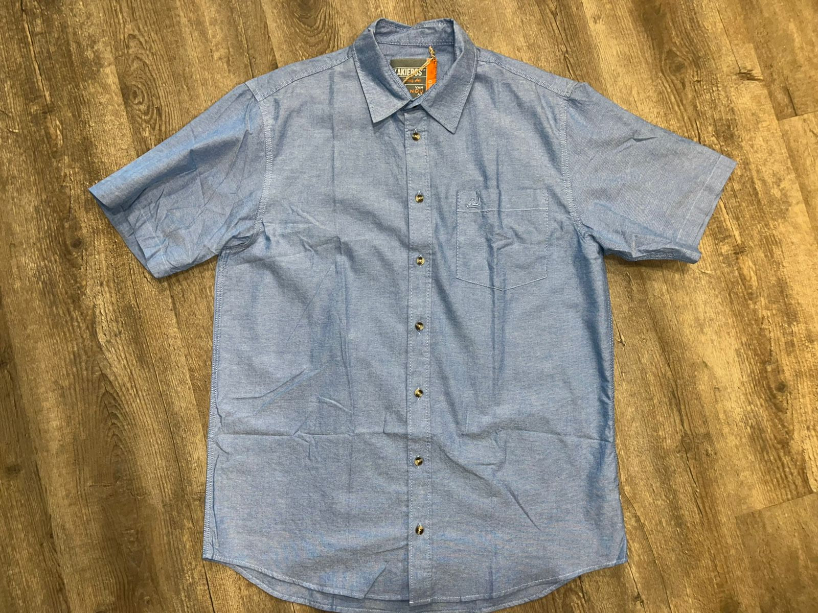 Kakiebos Mens Classic Fit S/S Woven Button Shirt