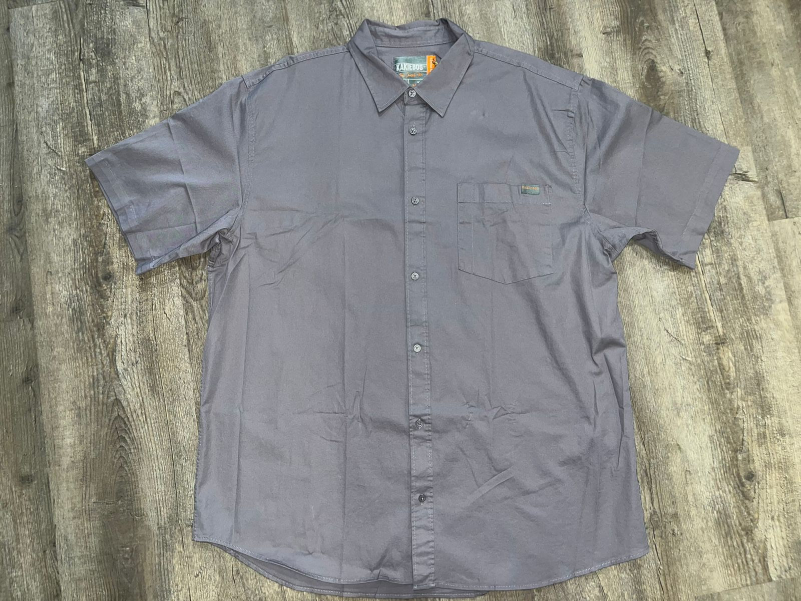Kakiebos Mens Classic Fit S/S Woven Shirt