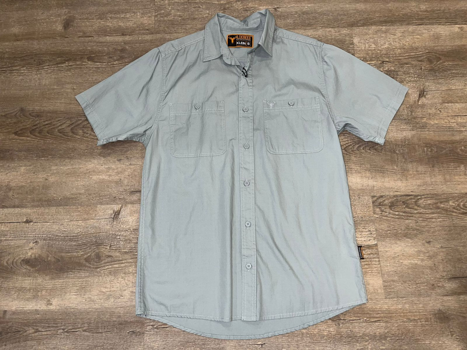 Wildebees Men's Plain Poplin Short Sleeve Shirt