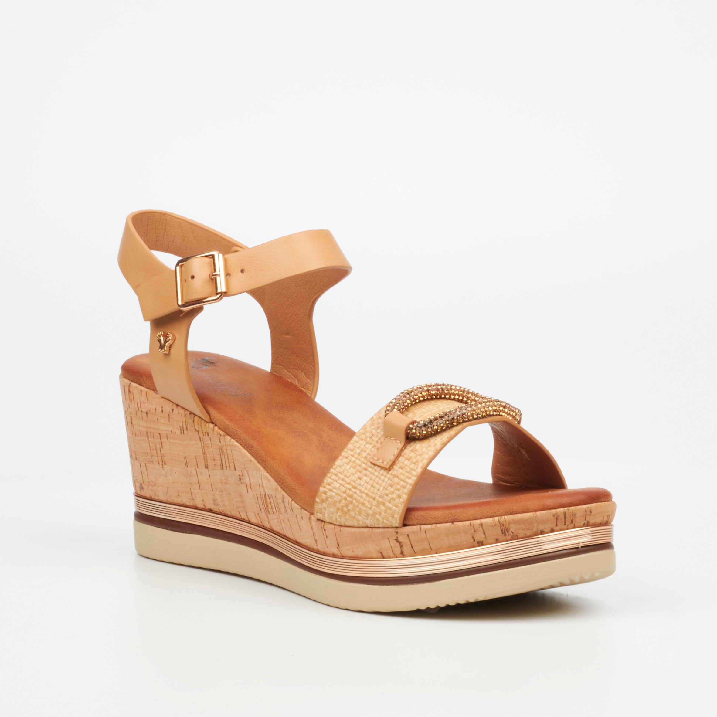 Butterfly Ladies Melinda 3 Faux Leather High Wedge Shoe