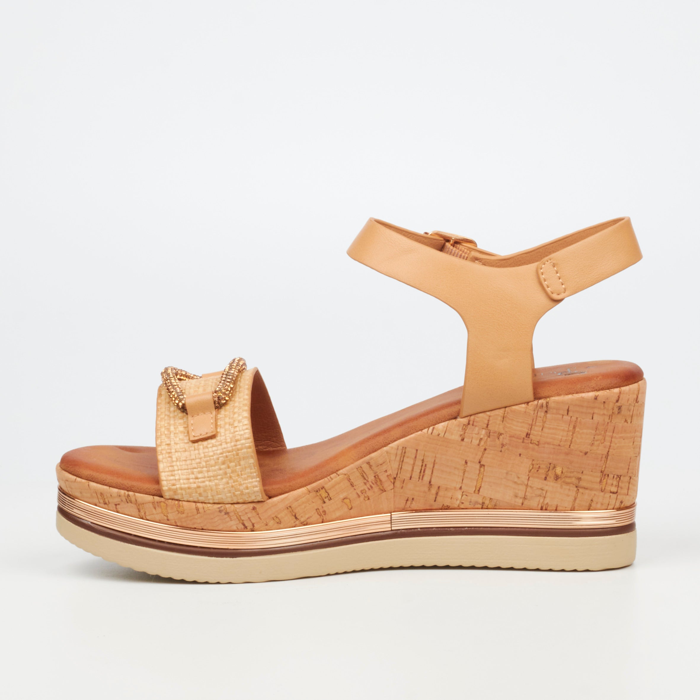 Butterfly Ladies Melinda 3 Faux Leather High Wedge Shoe