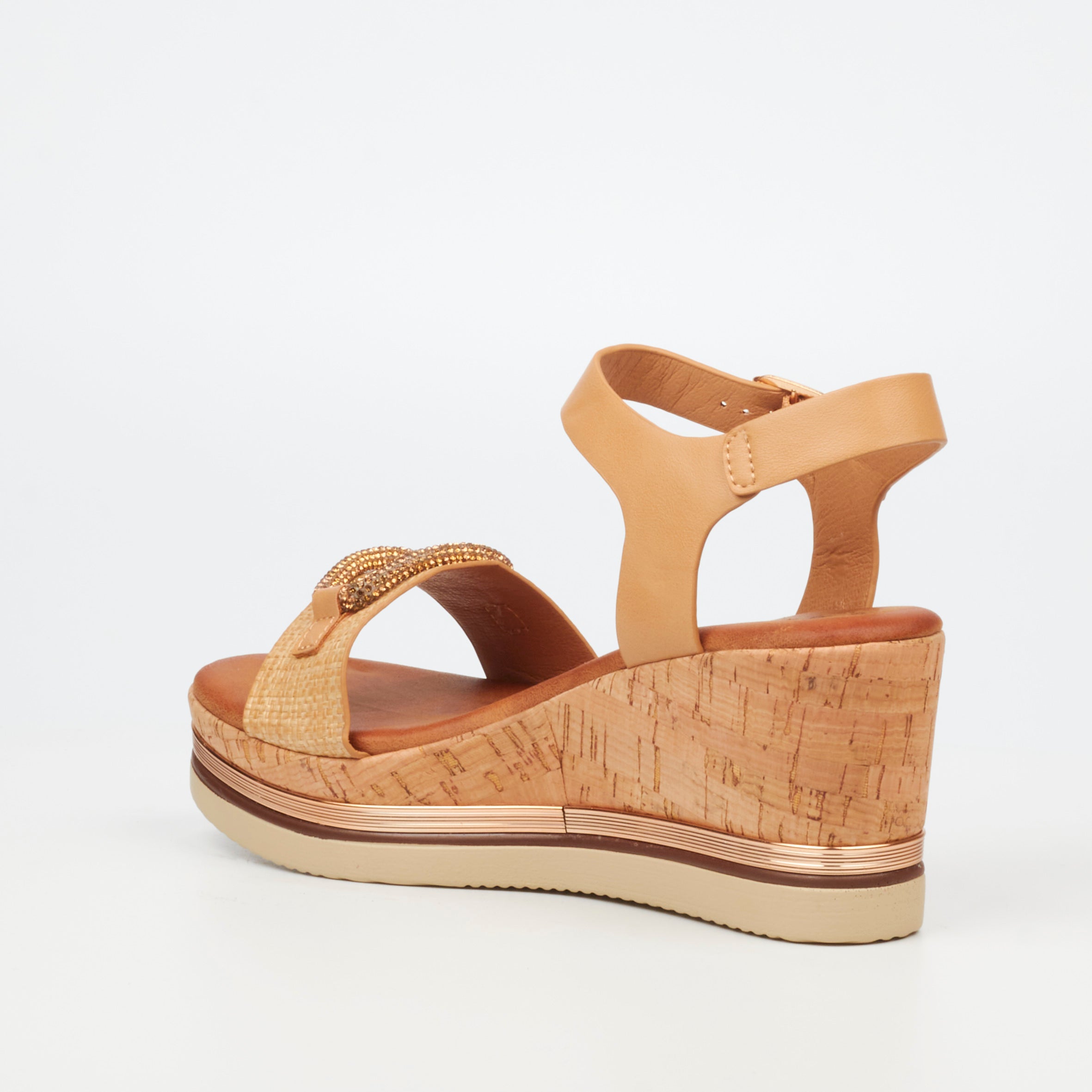 Butterfly Ladies Melinda 3 Faux Leather High Wedge Shoe