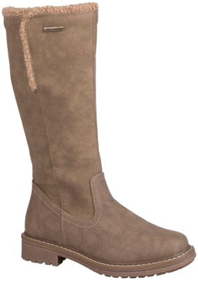 Pierre Cardin Nubuck Pu sheep fur collar -lined inside leg zip boot