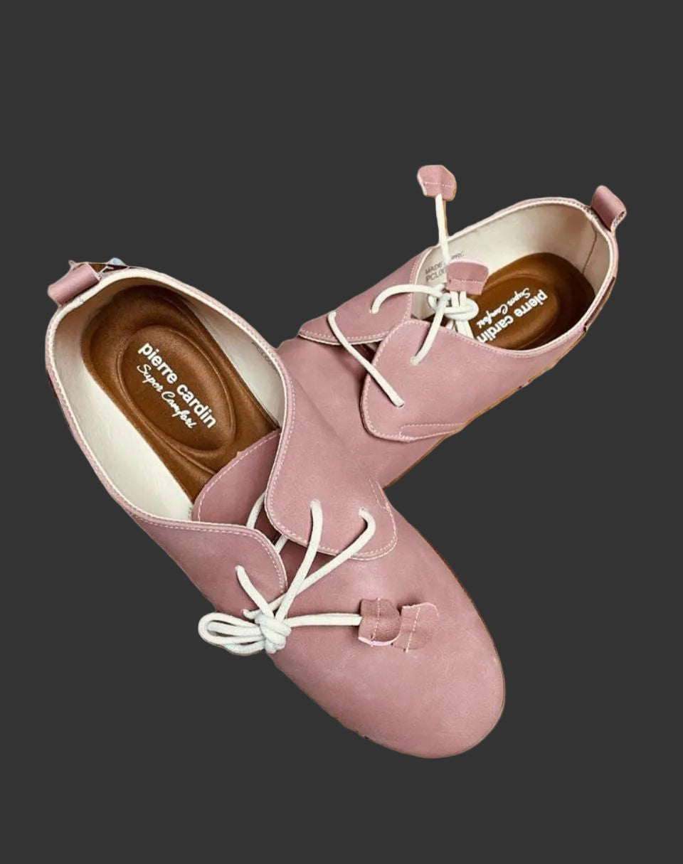 Pierre Cardin Riviera LadiesCasual - Nubuck Pu comfort lace up - Dark Pink