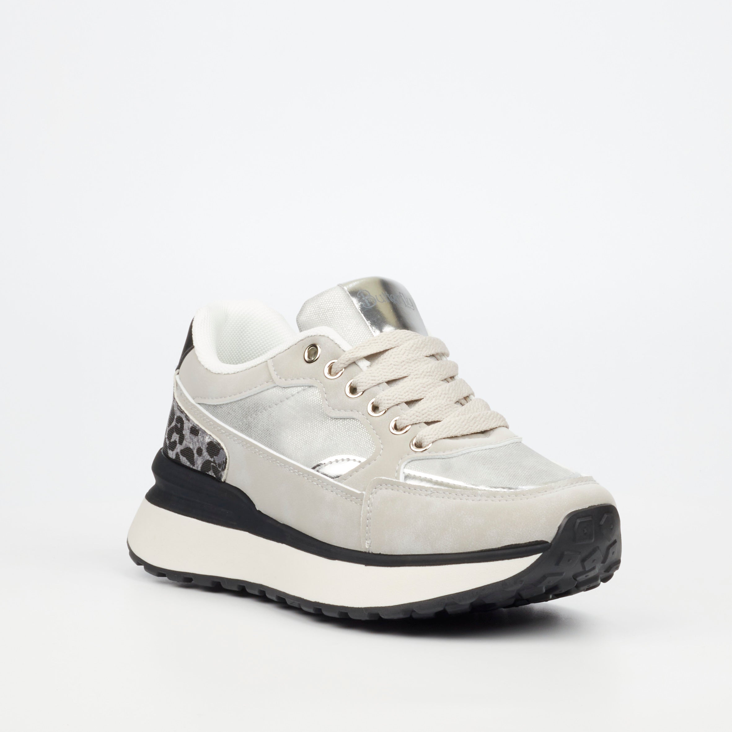 Butterfly Feet Ladies Rio 6 Faux Suede Upper Sneaker/Tekkie