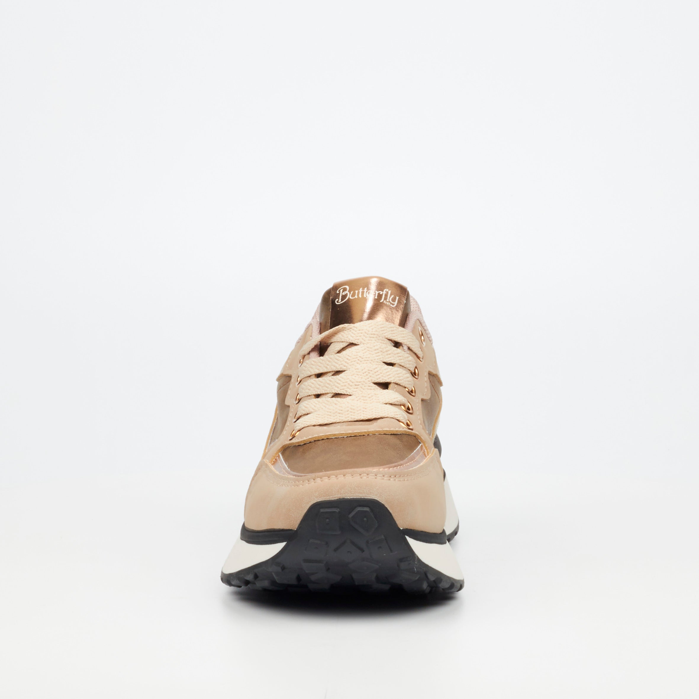 Butterfly Feet Ladies Rio 6 Faux Suede Upper Sneaker/Tekkie