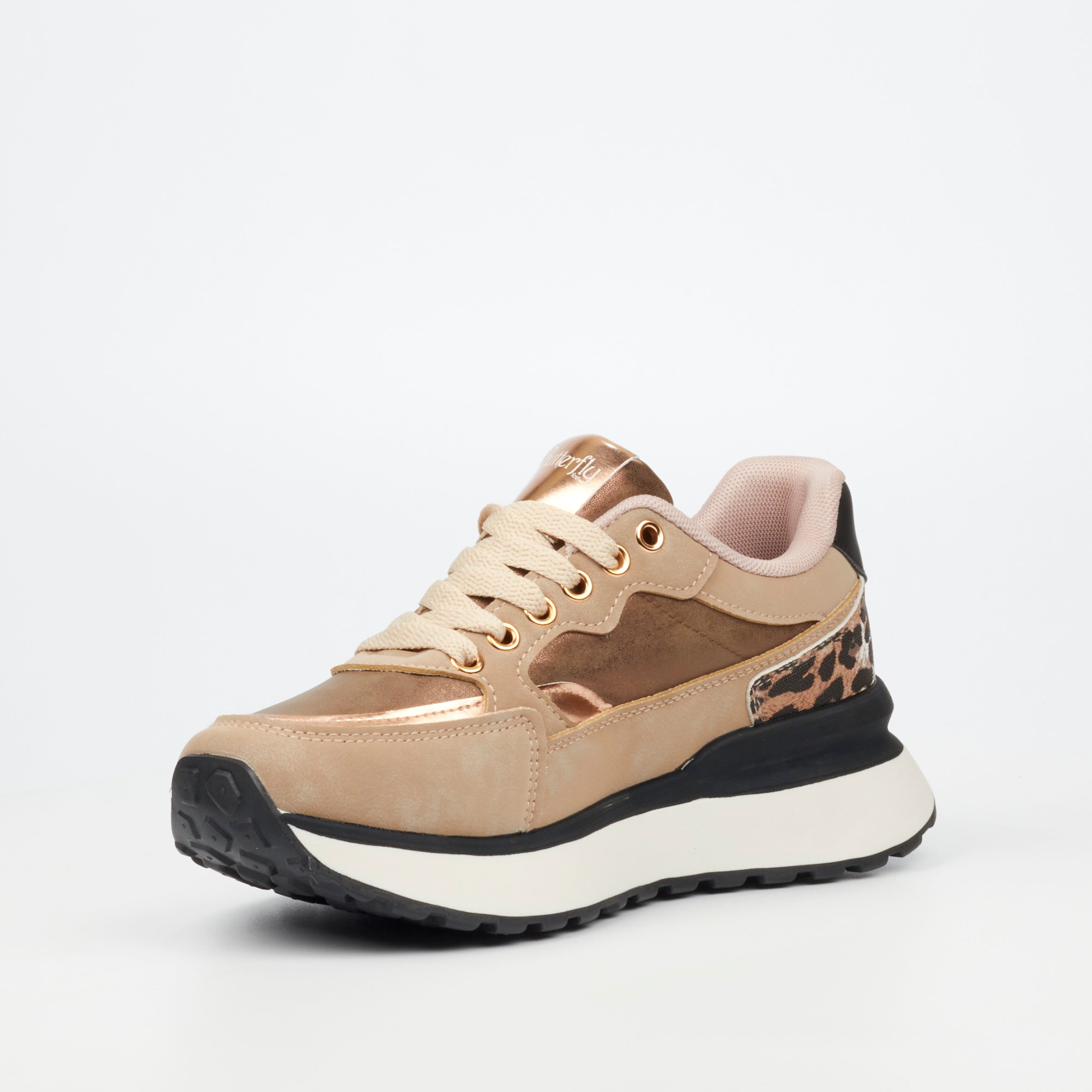 Butterfly Feet Ladies Rio 6 Faux Suede Upper Sneaker/Tekkie
