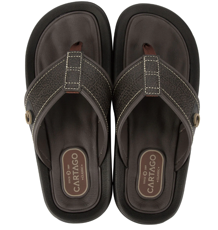 Cartago Men Sandal FIJI IV DEDO AD DARK BROWN
