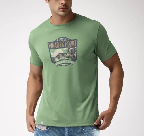 Boerboel Men's Premium Cotton T-Shirt Printed Mint 