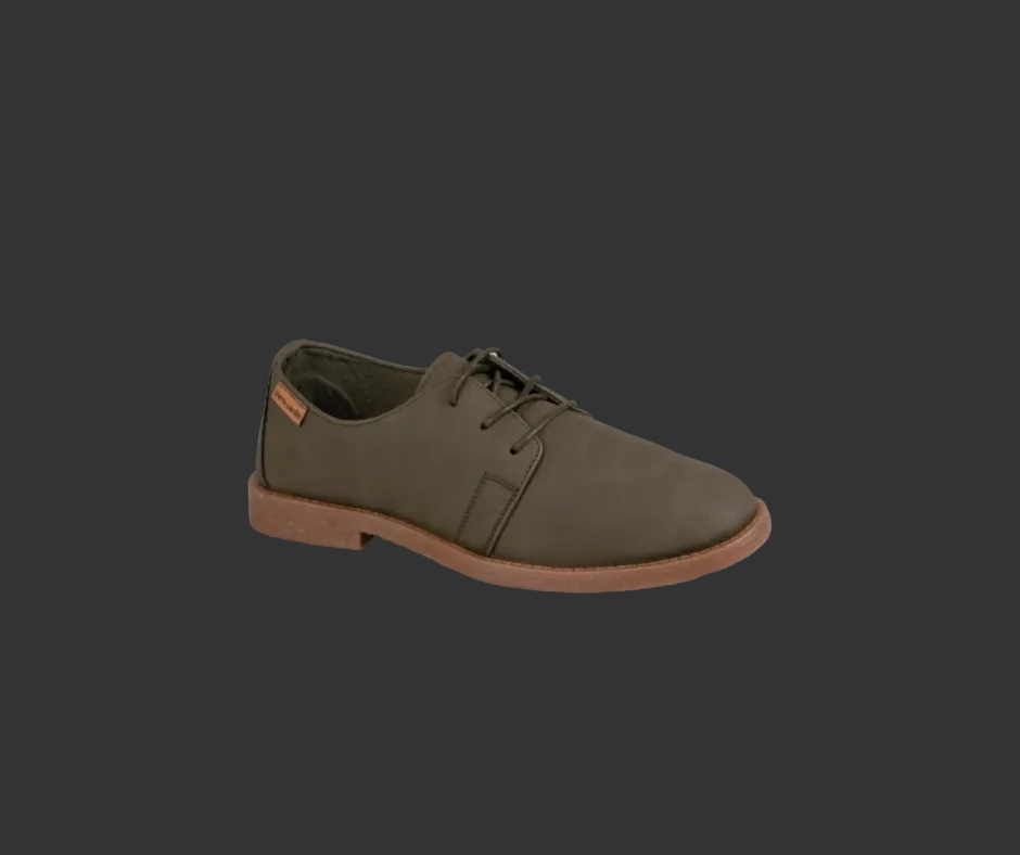 Pierre Cardin Comfort nubuck Pu lace up - OLIVE