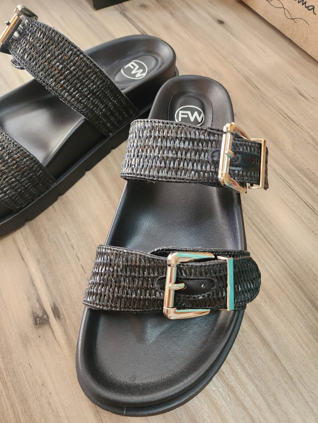 Dreanworks Footworks Jadene Black Sandals  (Ipanema)