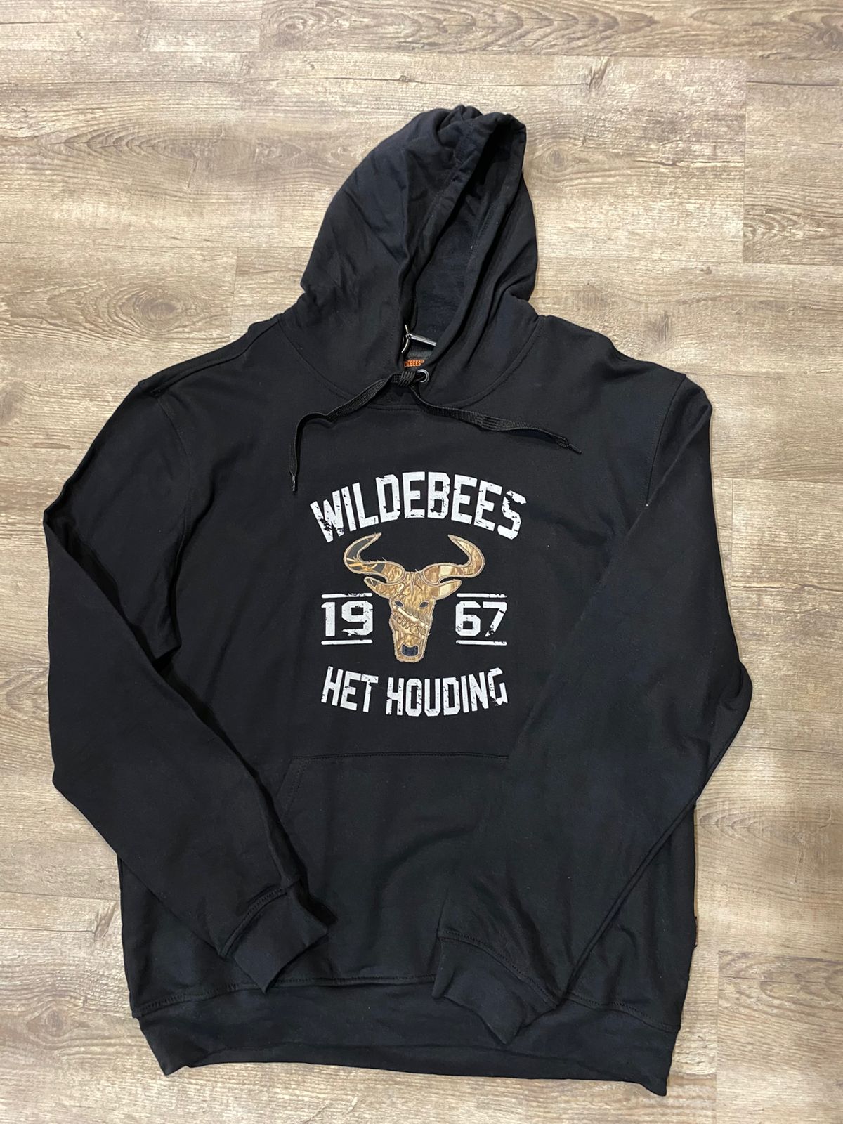Wildebees print/emb Fleece Hoody Black