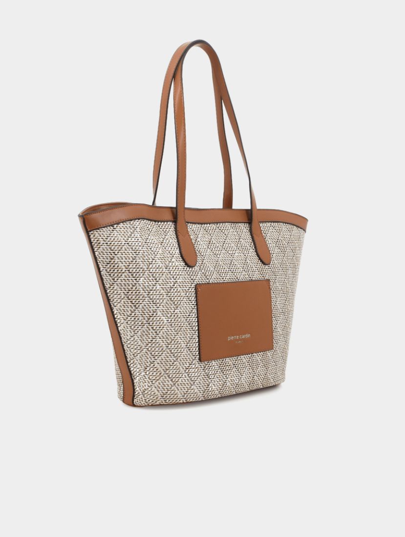 Pierre Cardin Ladies Handbags Maia Straw Tote Tan