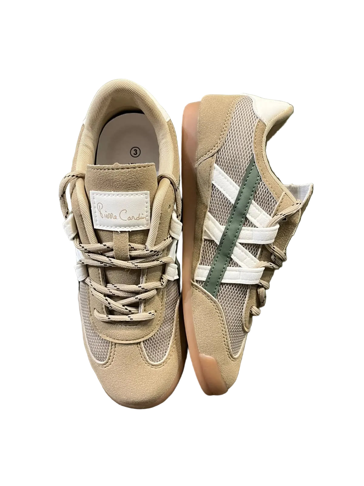 Pierre Cardin Ladies Retro 15 Khaki Sneaker