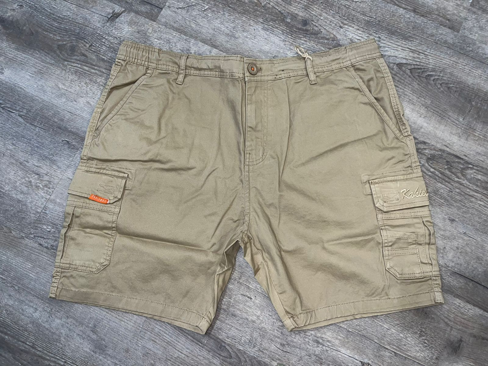 Kakiebos Mens Half Elasticated Waistband Walkshort