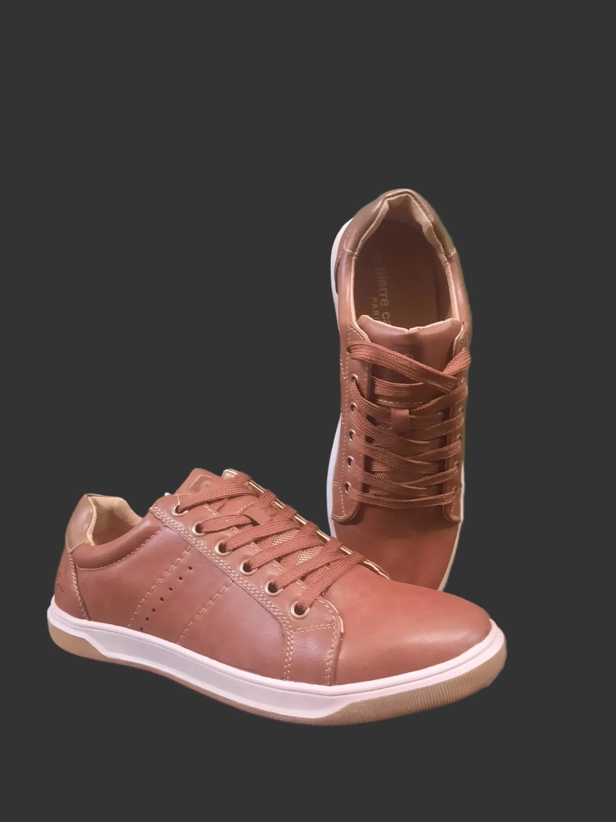 Pierre Cardin Men's 2 Tone outsole Pu lace up comfort - Cairo Tan