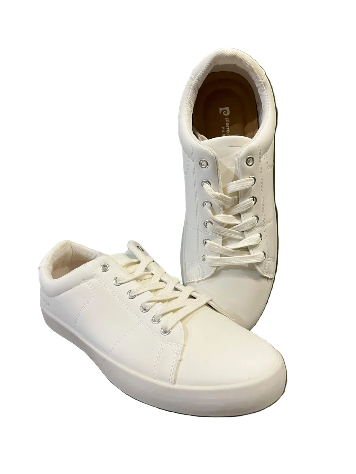 Pierre Cardin Mens Stich NuBuck Pu Comfort Lace Up White