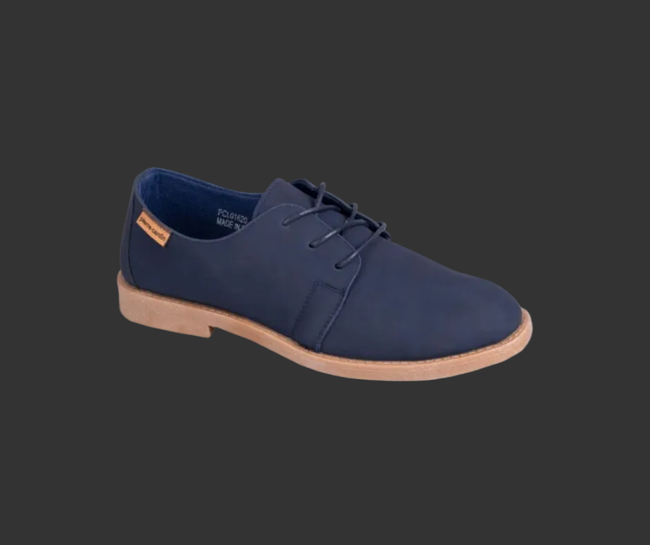Pierre Cardin Comfort nubuck Pu lace up - NAVY