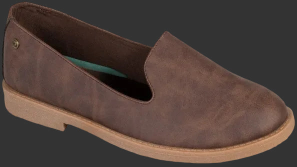 Pierre Cardin Ladies Soft nubuck Pu comfort slip on - Coffee
