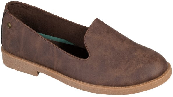 Pierre Cardin Ladies Soft nubuck Pu comfort slip on - Coffee